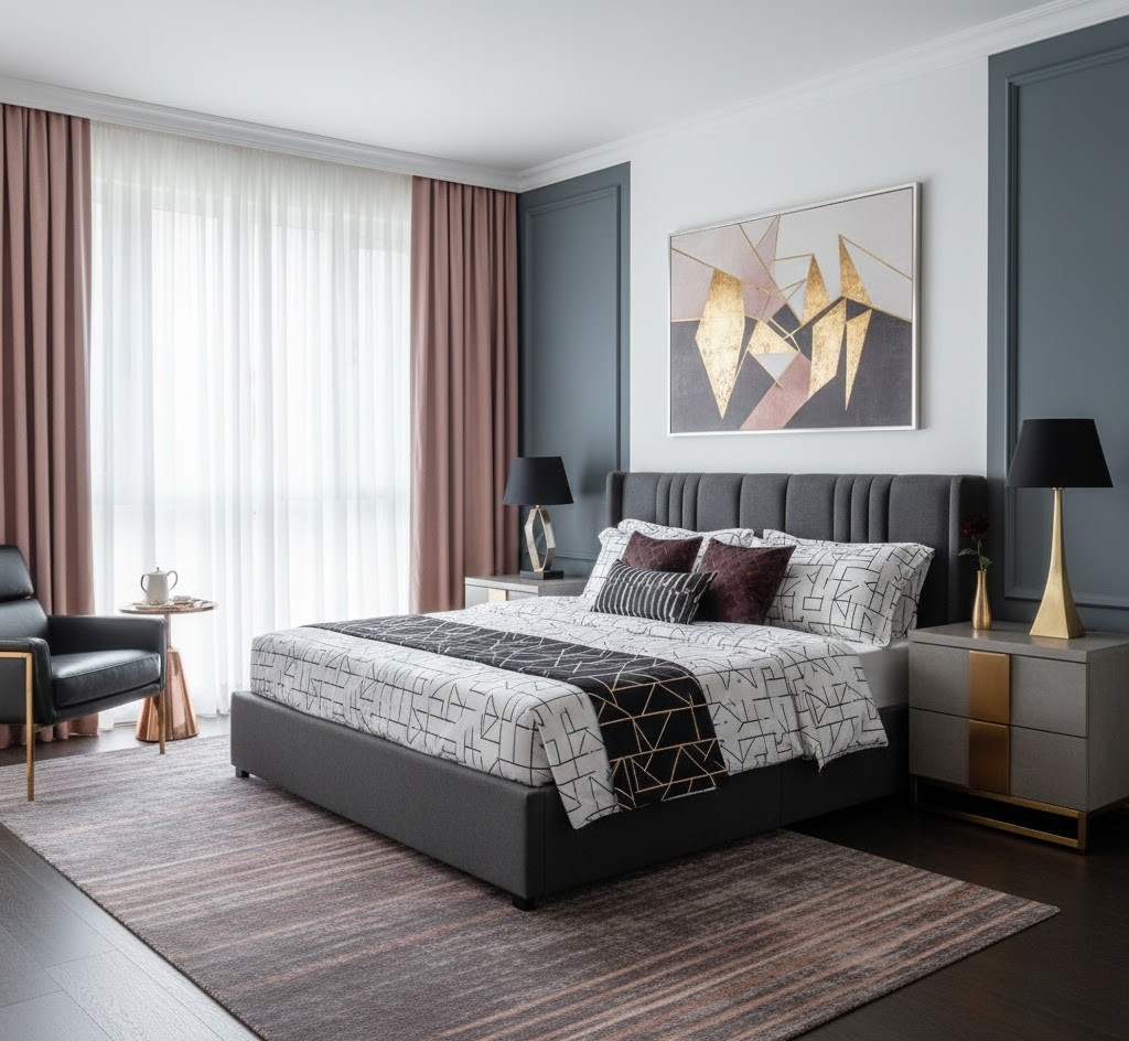 Stylish bedroom transformation